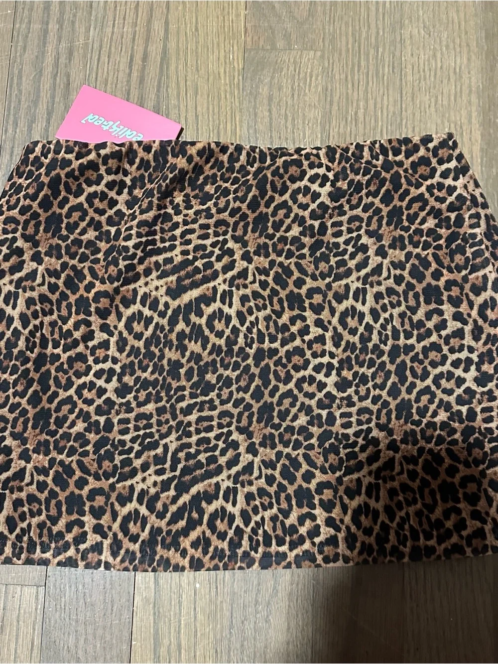 Edikted Leopard Print Mini Skirt in Brown